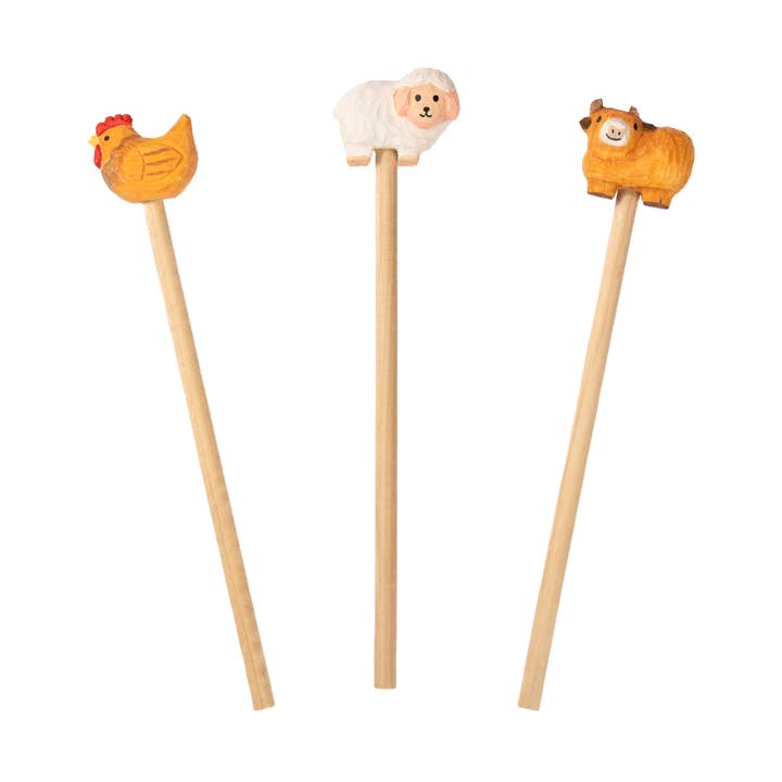 Farm Animals Pencil - Assorted for wholesale by Sass and Belle