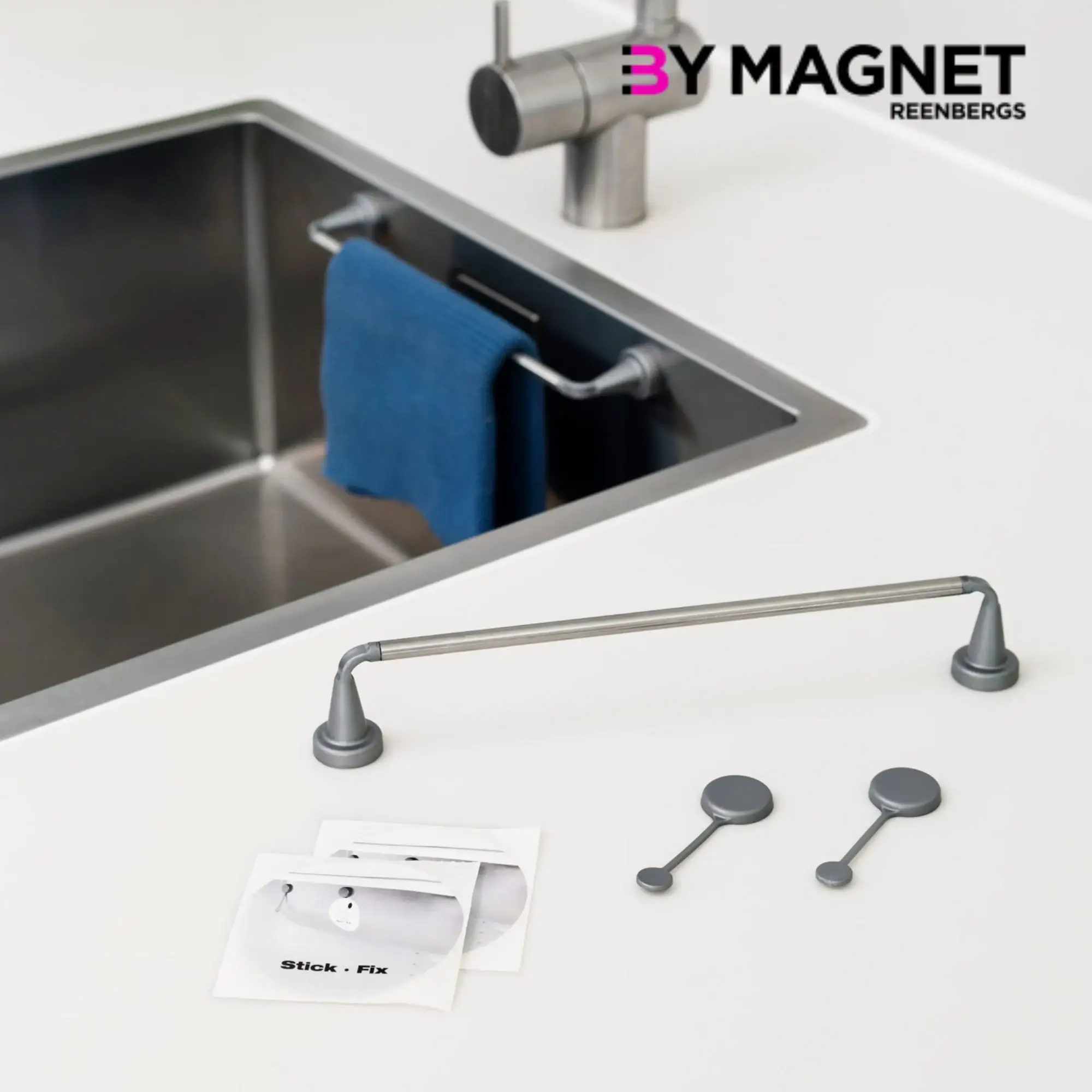 ByMagnet - Wholesale Dishcloth - Magnetic Dishcloth Holder - steel5