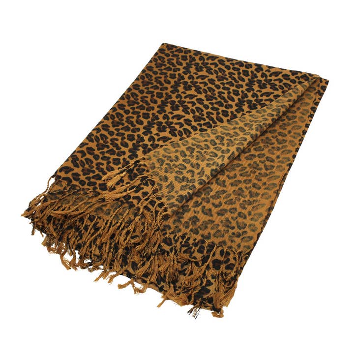 Sensibling Corp. - Wholesale Scarf – Women's - Leopard Print Pashmina Scarf Shawl1
