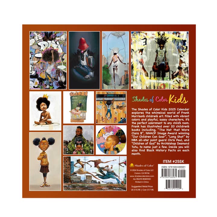 Shades of Color, LLC - Wholesale Planner - 2025 Shades of Color Kids Wall Calendar