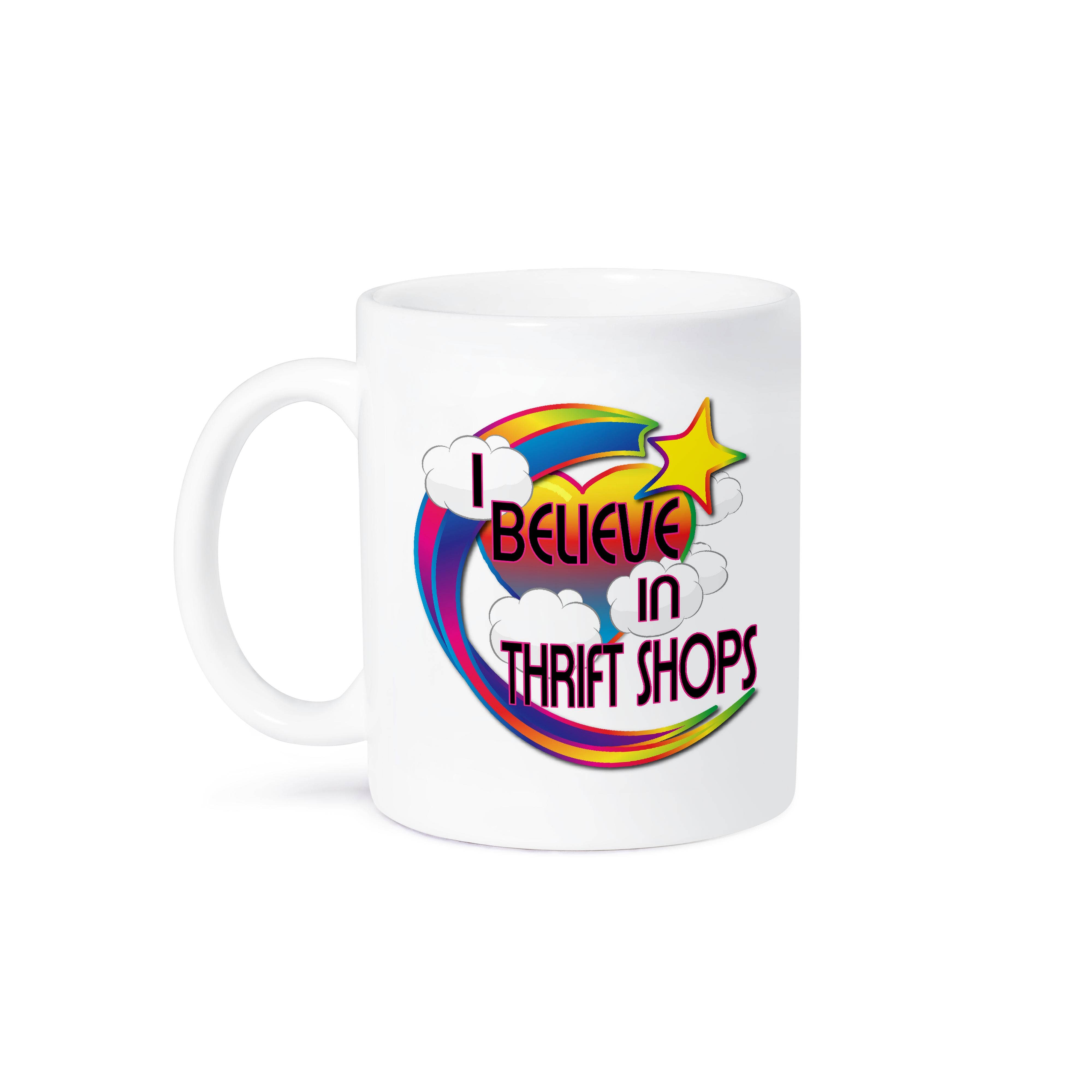3dRose - Wholesale Coffee Mug - 3dRose, I Believe In Thrift Shops Cute Believer Design, Mug8