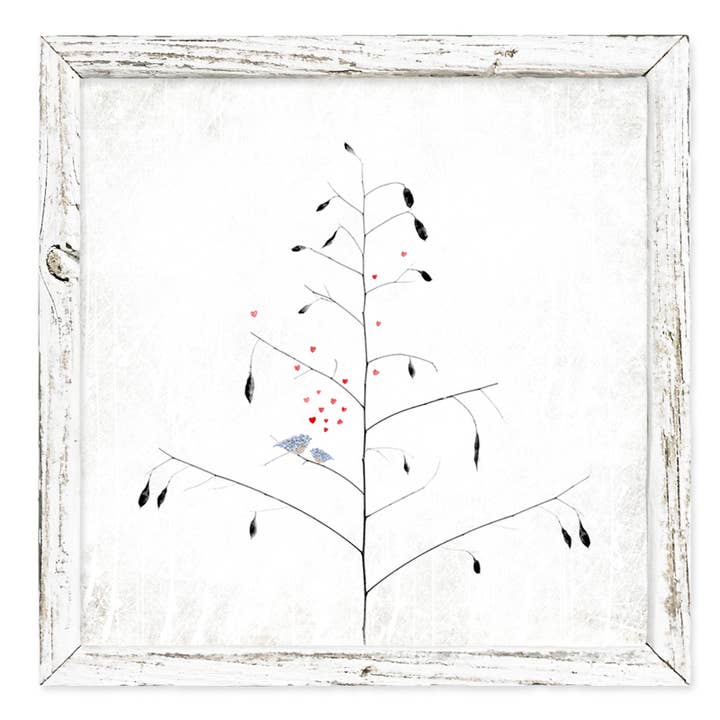 'Bluebirds' (with hearts) - Shelf Art for wholesale by Sweet Gumball Inc.