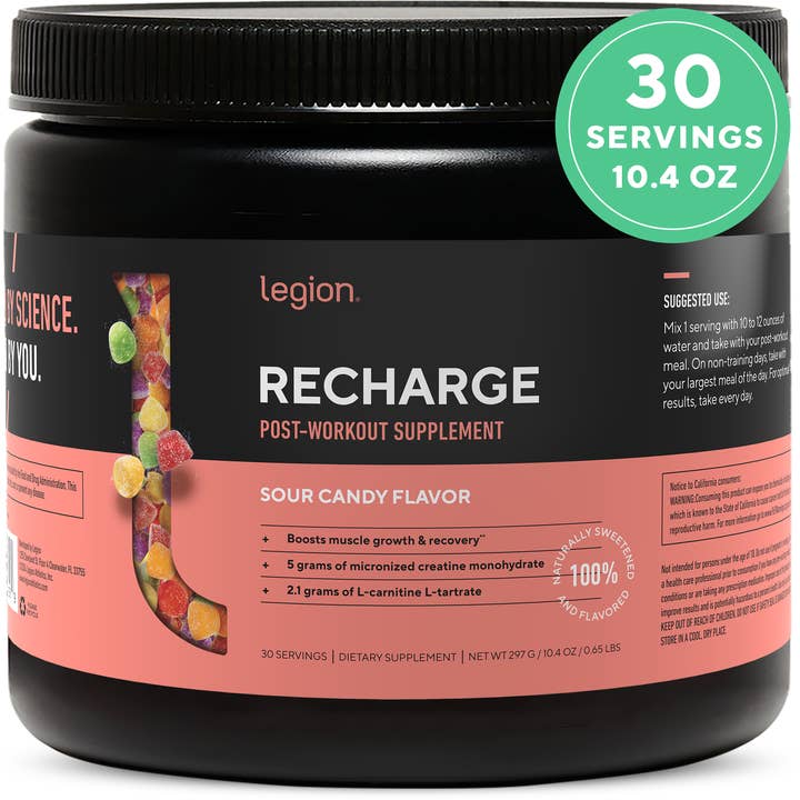 Supplément de récupération après l'entraînement Legion Recharge, 30 portions (bonbons acidulés) pour la vente par Legion Athletics, Inc.