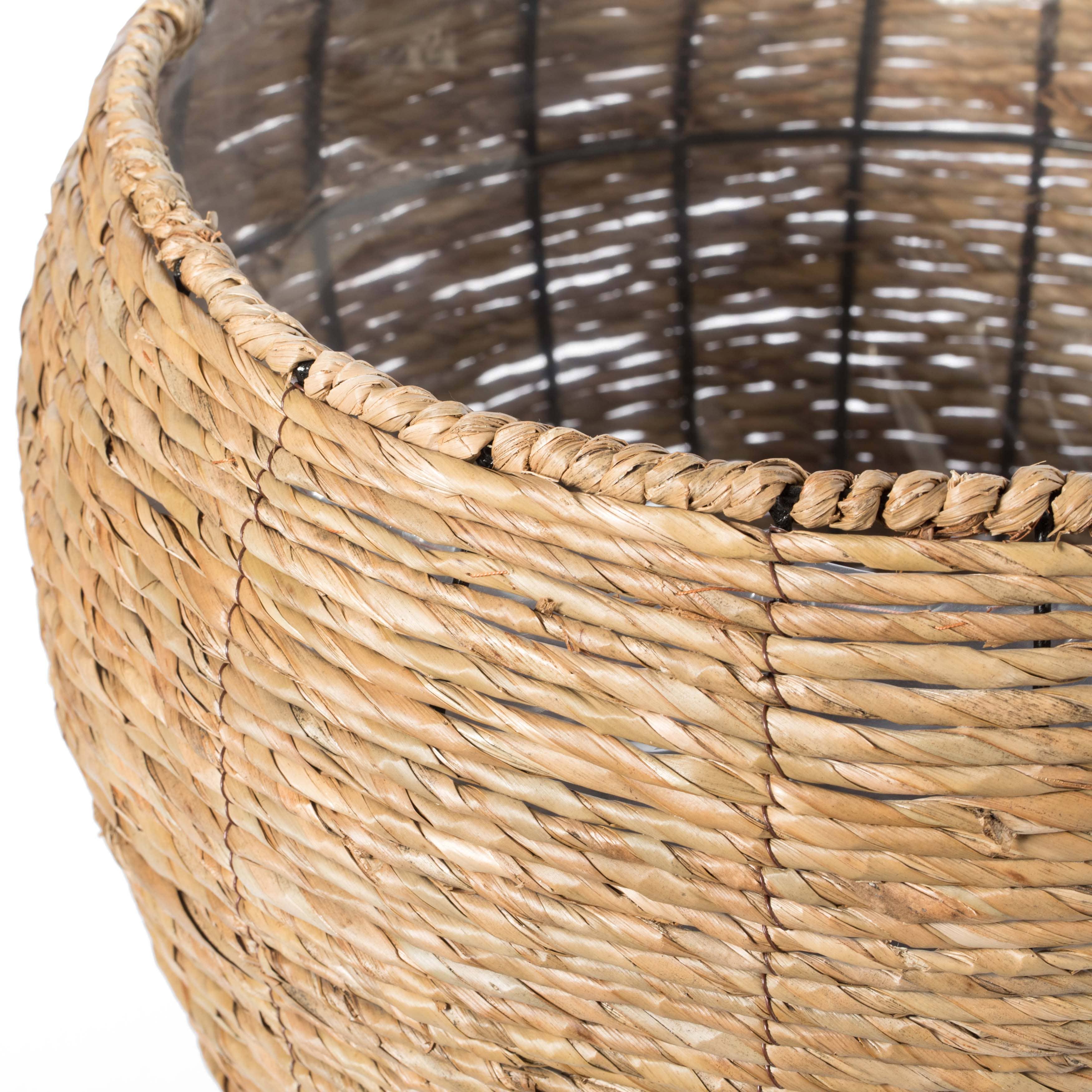 Quickway Imports - Wholesale Plant Pot - Woven Round Flower Pot Planter Basket with Plastic Lining7