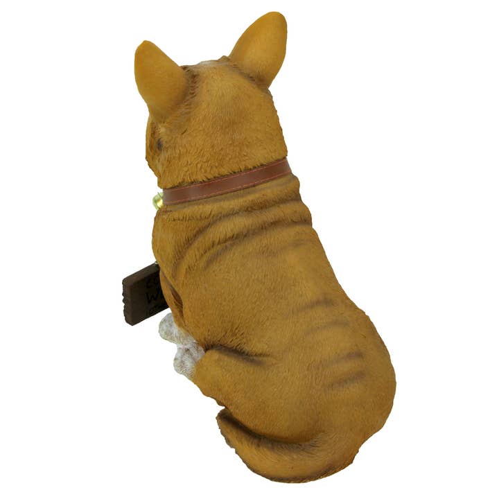 Zeckos – wholesale Outdoor ornament/decor – 11.5 Inch Tall Welsh Corgi Dog Realistic Welcome Statue3