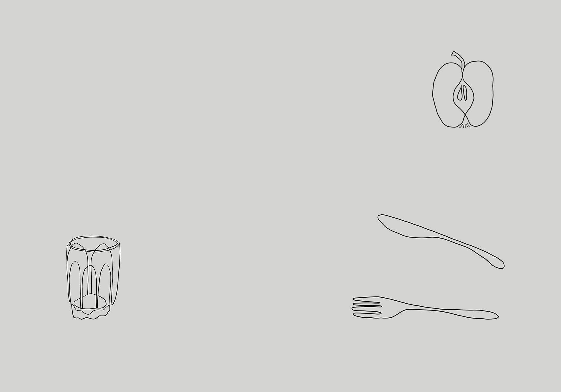 À bientôt - Vente Sets de table - Set de table en lin biologique Petit Dej en noir1