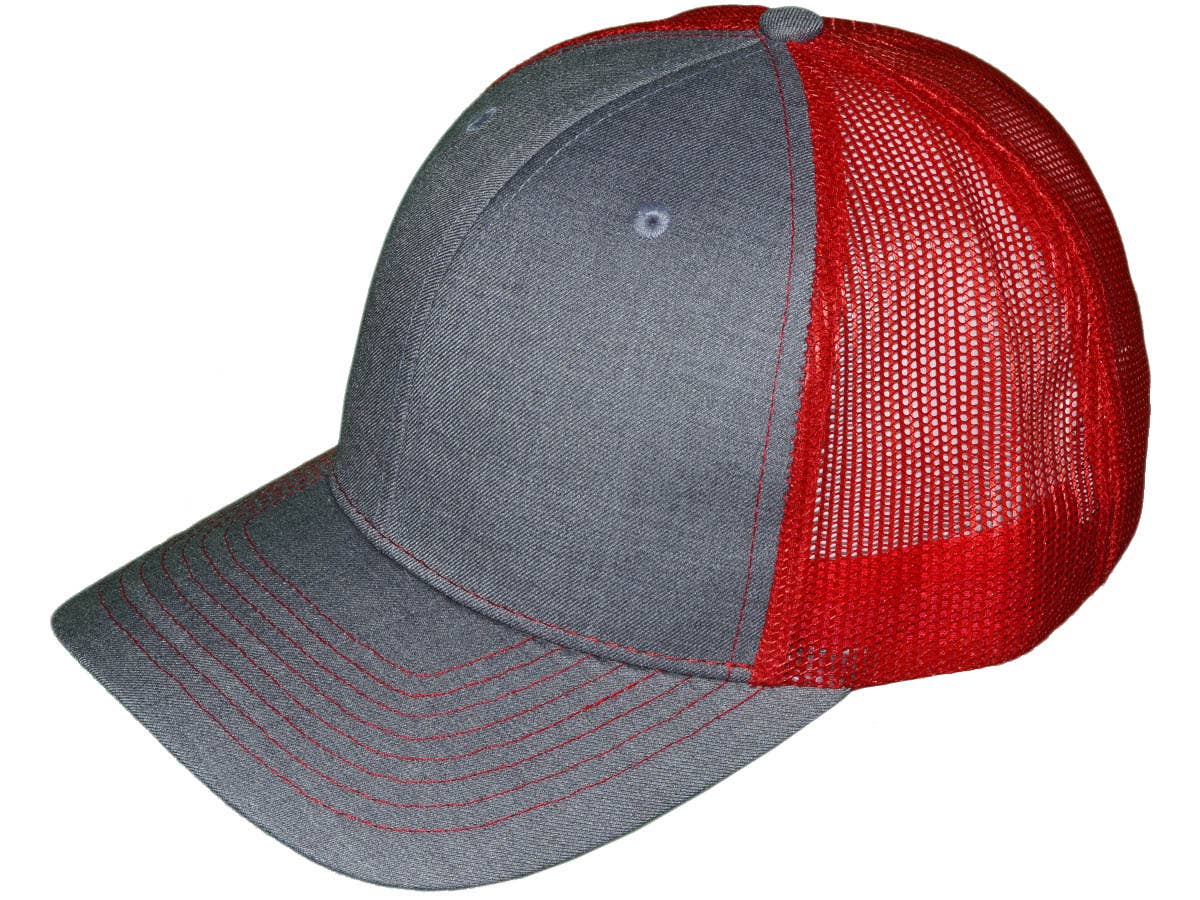 Buck Wholesale – Großhandel Trucker-Cap – Unisex – Blanko Trucker-Hüte — 6 Paneele SnapBack Mesh BK Caps22