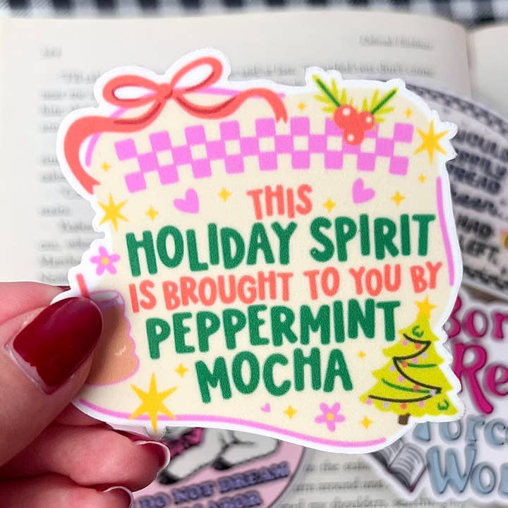 Holiday Spirit Sticker for wholesale by Cozy Reads Shop