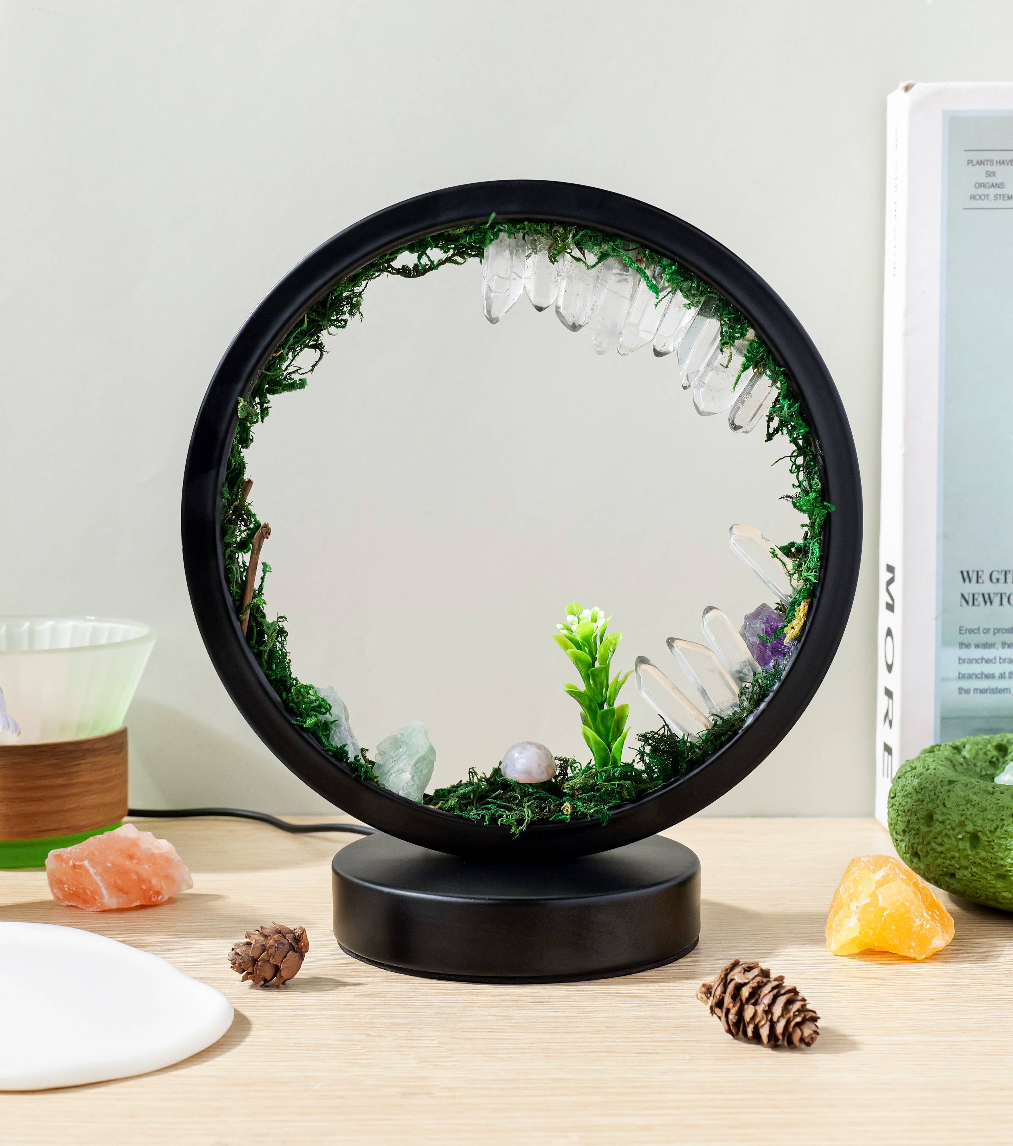 Earth's Gems BTQ - Vendita all'ingrosso Luci notturne - Lampada da Giardino Zen con Pietre Preziose Decorazione Luce Notturna di Cristallo9