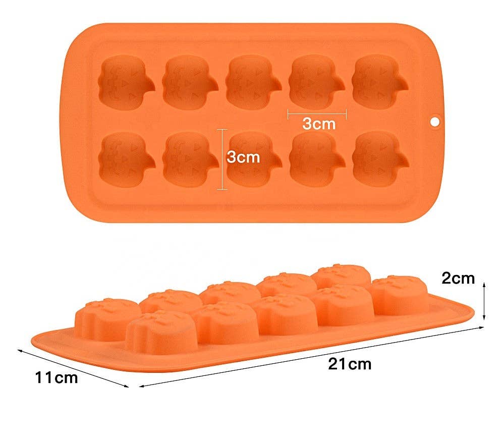 Starlight Wholesale LLC. - Wholesale Chocolate/Candy Mold - Halloween's 10 cavity pumpkin shape mold1