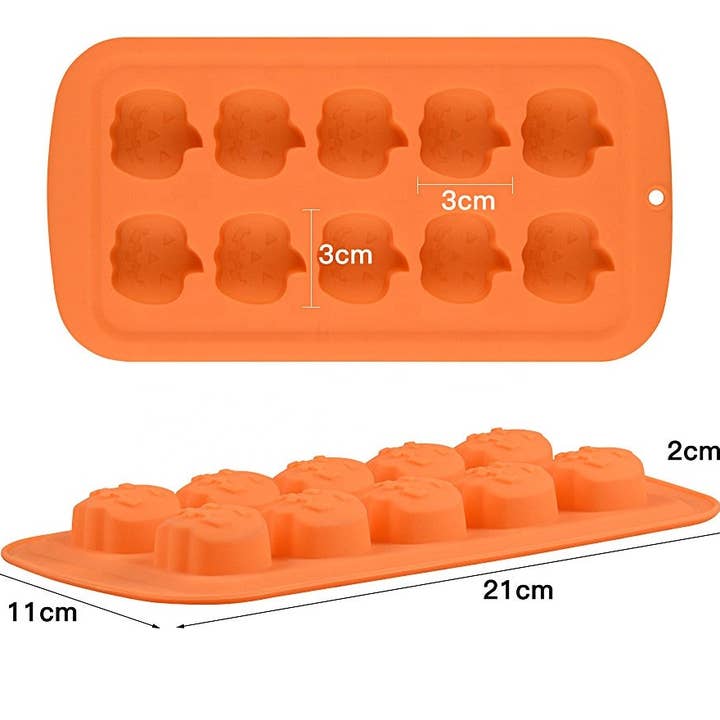 Starlight Wholesale LLC. - Wholesale Chocolate/Candy Mold - Halloween's 10 cavity pumpkin shape mold1