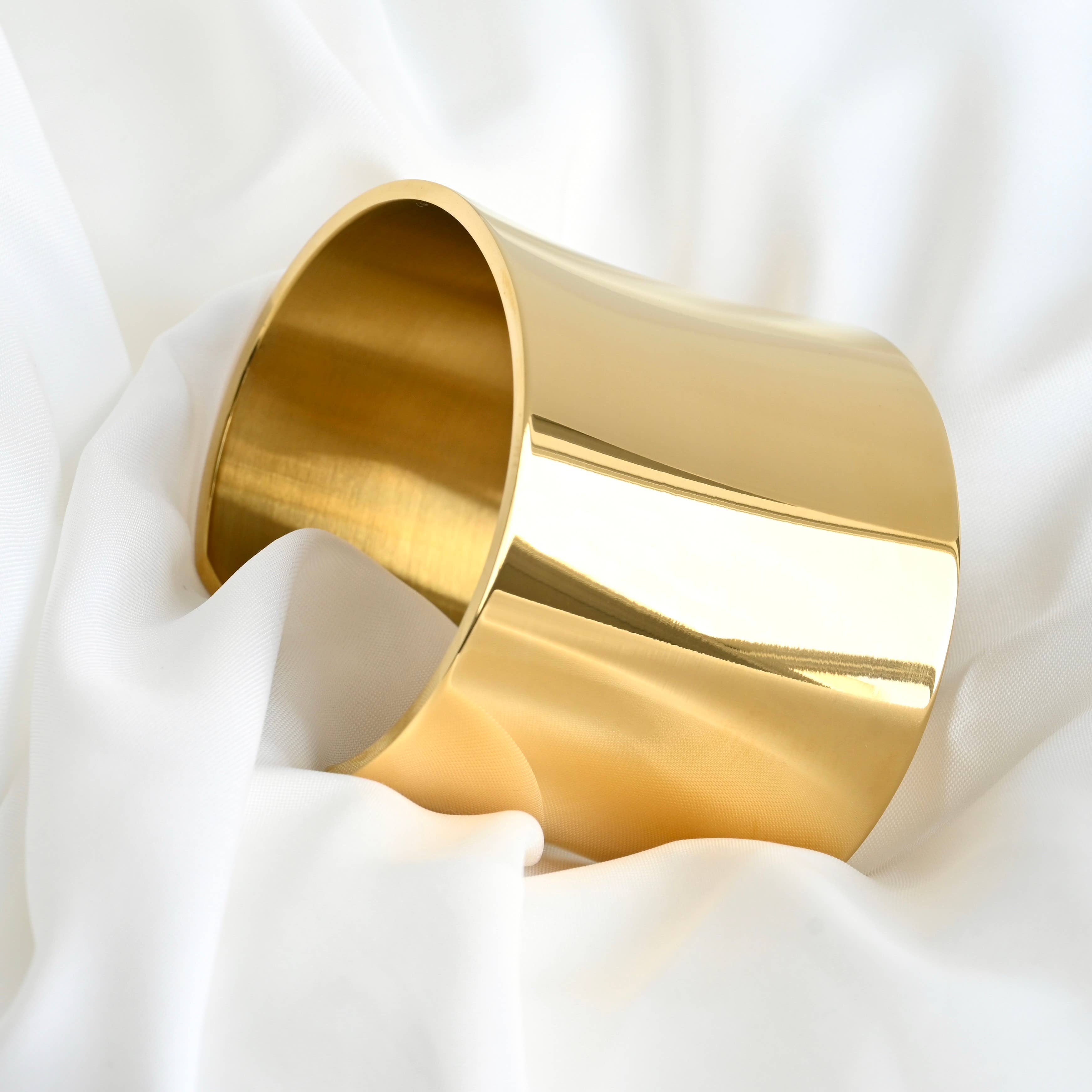 Blueyejewelry - Wholesale Cuff Bracelet - Statement Cuff Bracelet - Waterproof Wide Gold Bangle