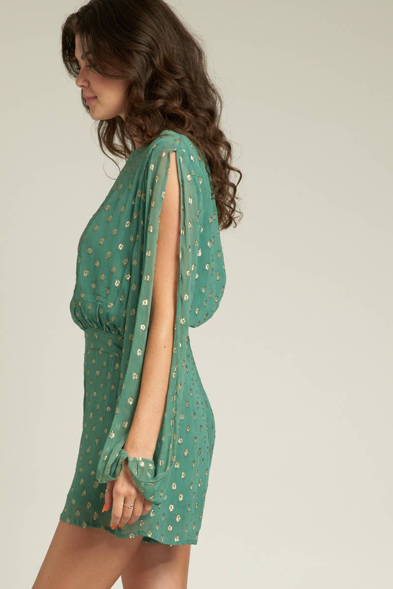 SARCELLE Combishort à pois en lurex avec fentes sur les manches en vente sur Faire2