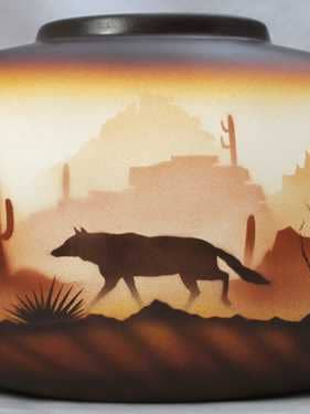 46142 Brown Sonora Desert 16 1/2 x 10 1/2 Pillow Vase for wholesale by Cedar Mesa Pottery