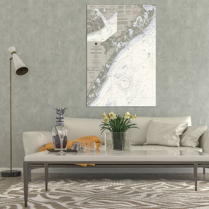 Carte nautique de Little Egg Inlet à Hereford Inlet, New Jersey pour la vente par The Nautical Chart Co.