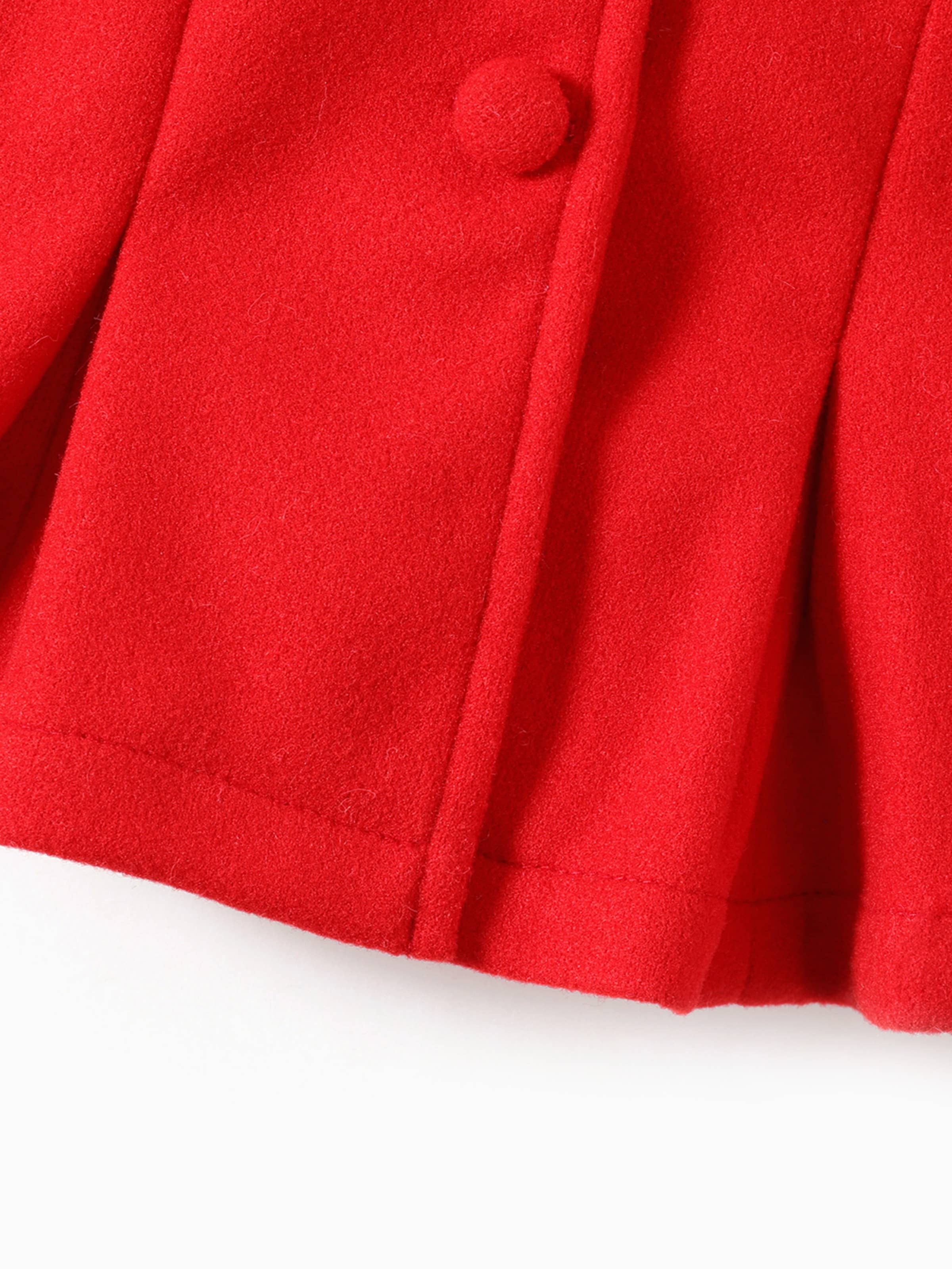 PatPat - Wholesale Coat - Baby - Baby Red Long-sleeve Button Leopard Hooded Wool Blend Coat27