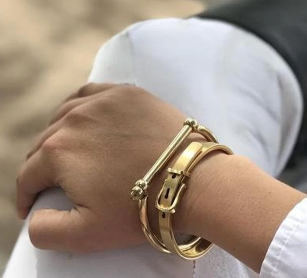 HoopLa – Großhandel Manschettenarmband – Pferdegebiss Armreif - Armspange - Schraubverschluss - Wasserdicht2