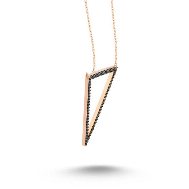 Black Triangle Necklace for wholesale by Amorium