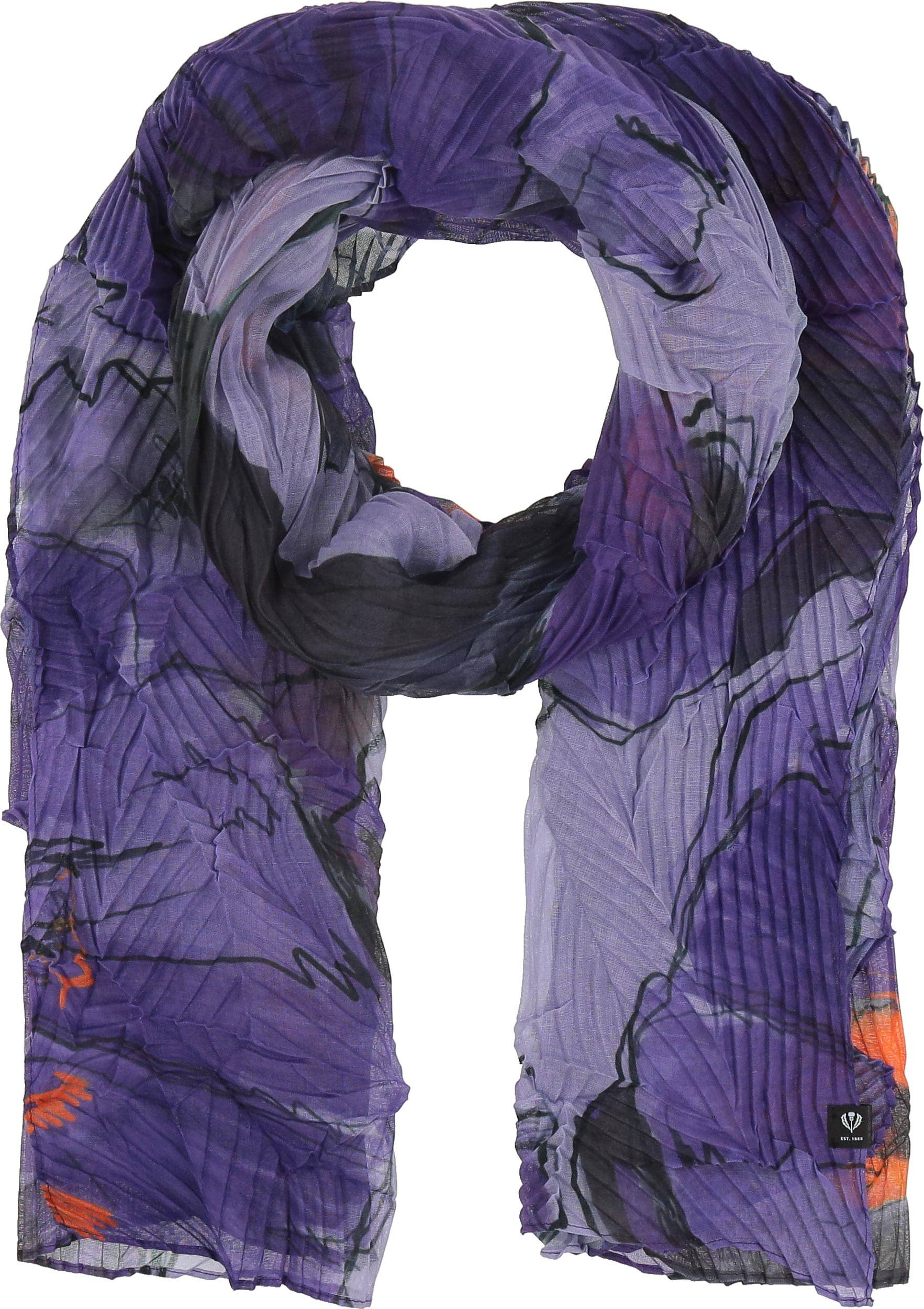 FRAAS - The Scarf Company - Vente Écharpe – femme - Plisse écologique à fleurs botaniques6