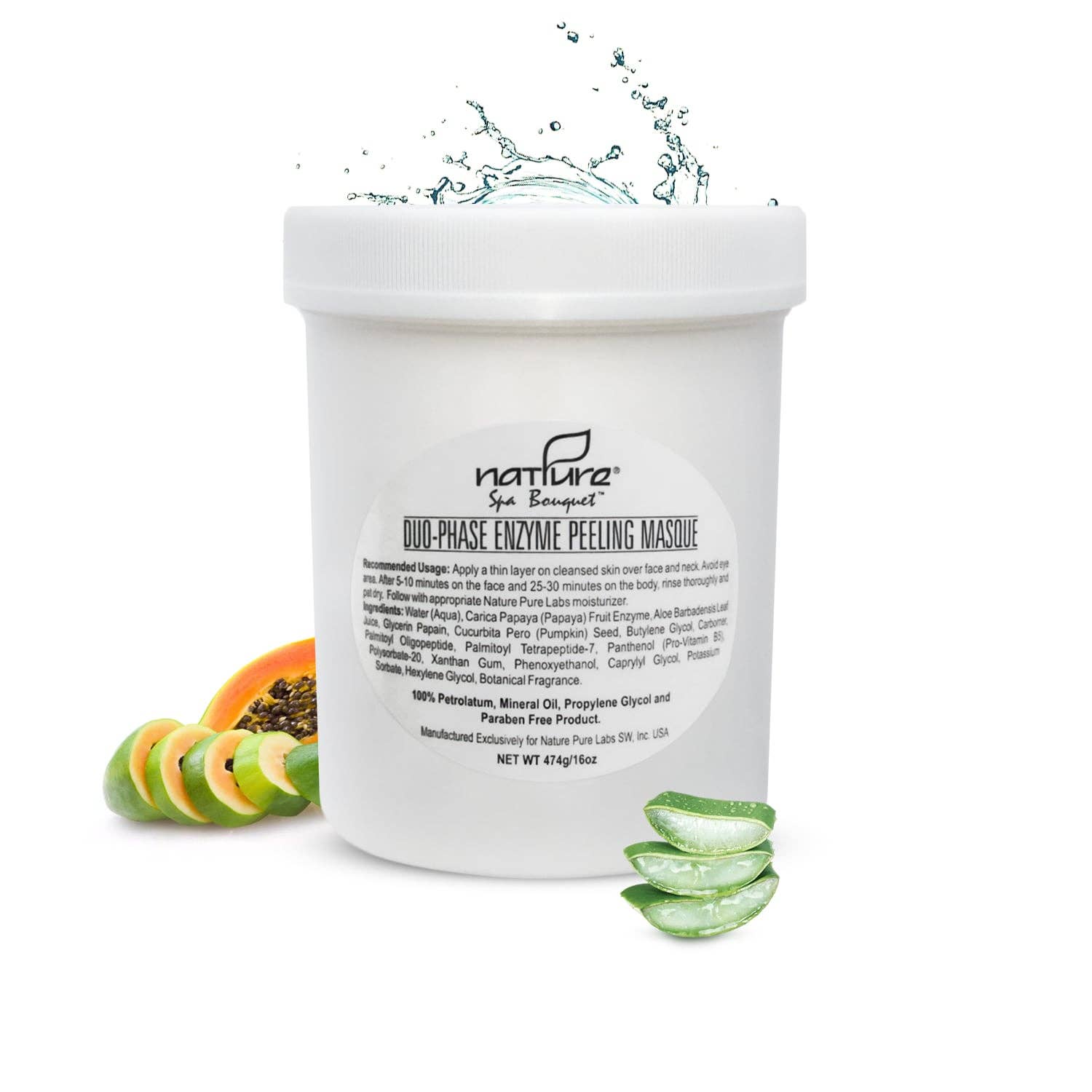 NATPURE Clinical Skin Care - Wholesale Skincare Face Mask - Professional Duo-Phase Enzyme Peeling Masque / 1.0lb