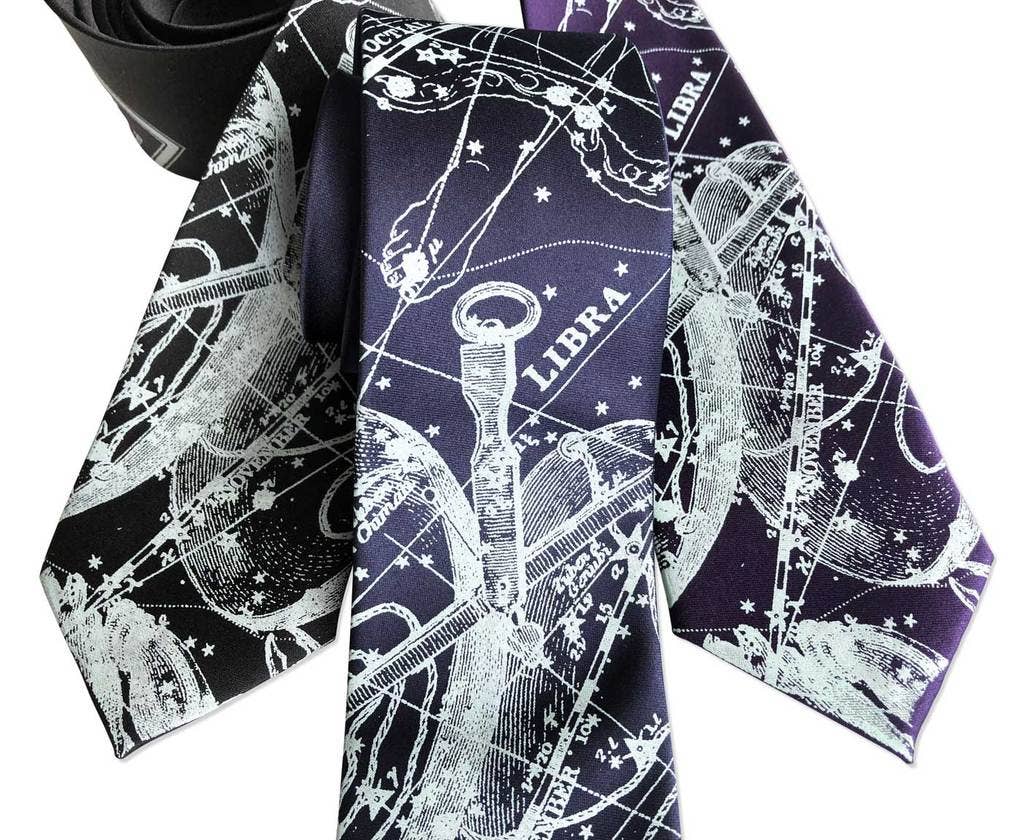 Cyberoptix Tie Lab - Wholesale Necktie - Men's - Libra Constellation. Zodiac Necktie.2