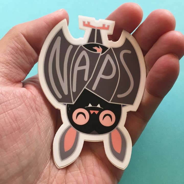 Bat Nap - STICKER - Sleepy Time for wholesale by doodle dose
