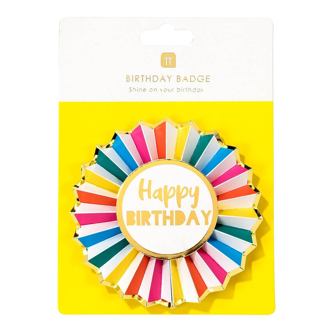Talking Tables UK – wholesale Party gift – Rainbow Happy Birthday Badge0