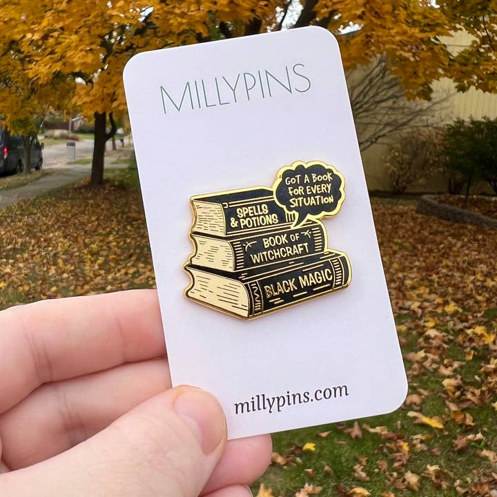 "Got A Book For Every Situation" Halloween Enamel Pin Harry for wholesale by Millypins