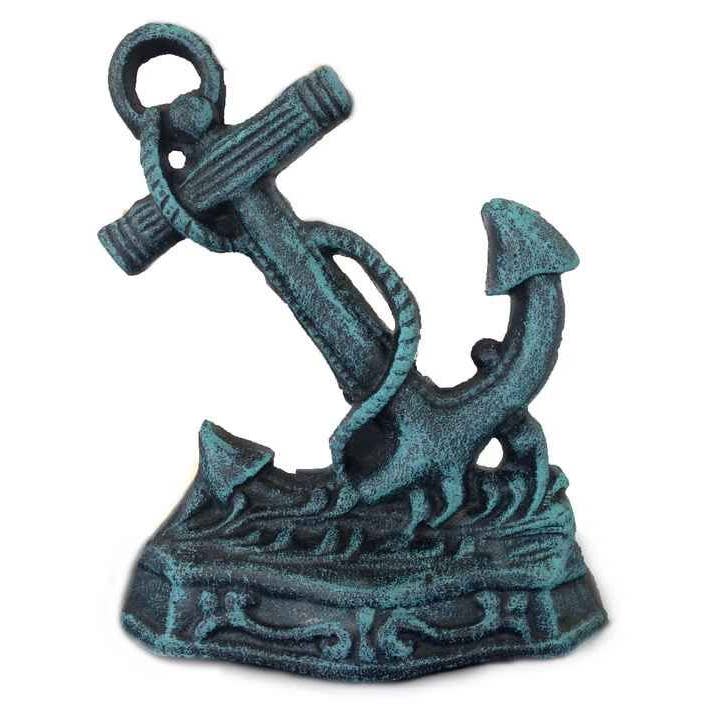 Seaworn - Fermaporta in ghisa blu, 20,3 cm per la vendita all'ingrosso da parte di Hampton Ironworks