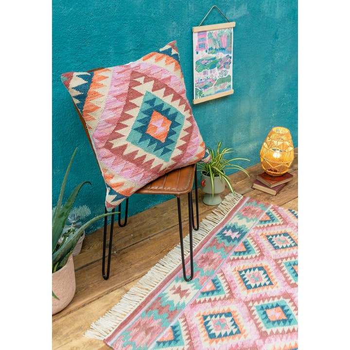 Namaste - Vendita all'ingrosso Fodera cuscino decorativo - Fodera per cuscino Ilica Handloom Kilim, 50 x 50 cm2