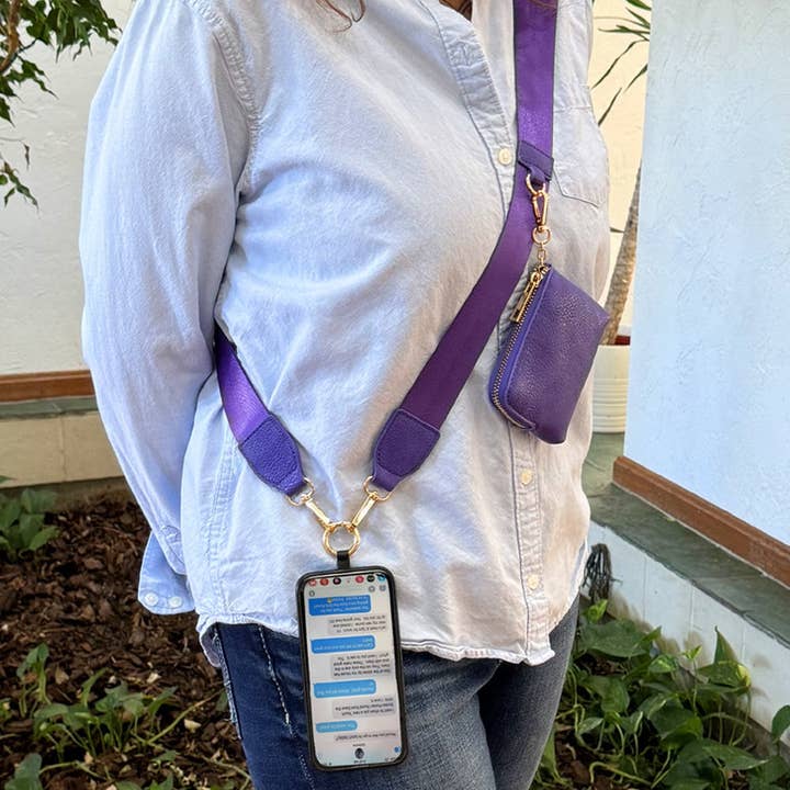 Save The Girls - Vente Étui portefeuille pour téléphone – femme - Sangle Clip & Go avec pochette RFID Solide10