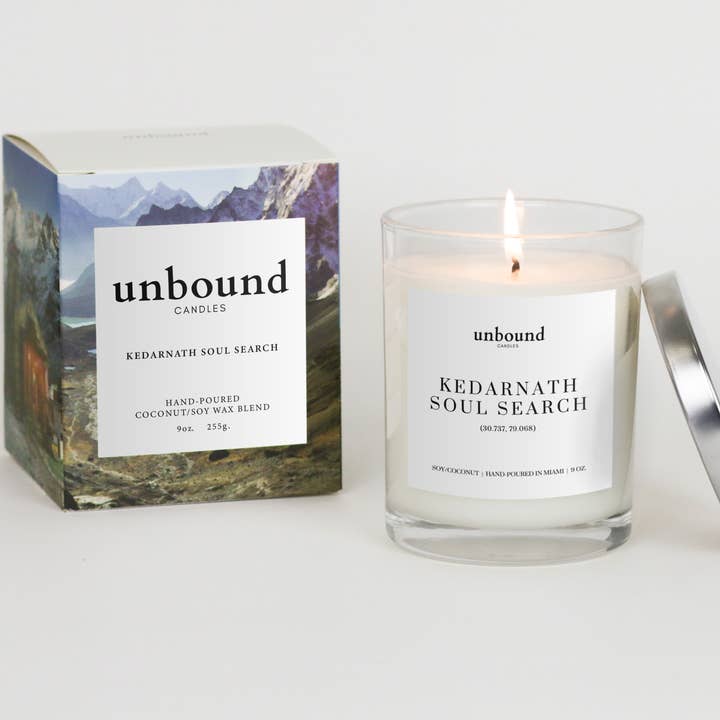 Kedarnath Soul Search - Coco Soy Destination Candle - 9oz for wholesale by Unbound Candles