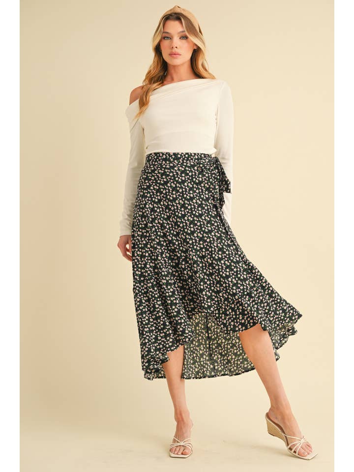 AEMI + CO - Wholesale Skirt - Women's - 7135FN Berti Floral Wrap Skirt25