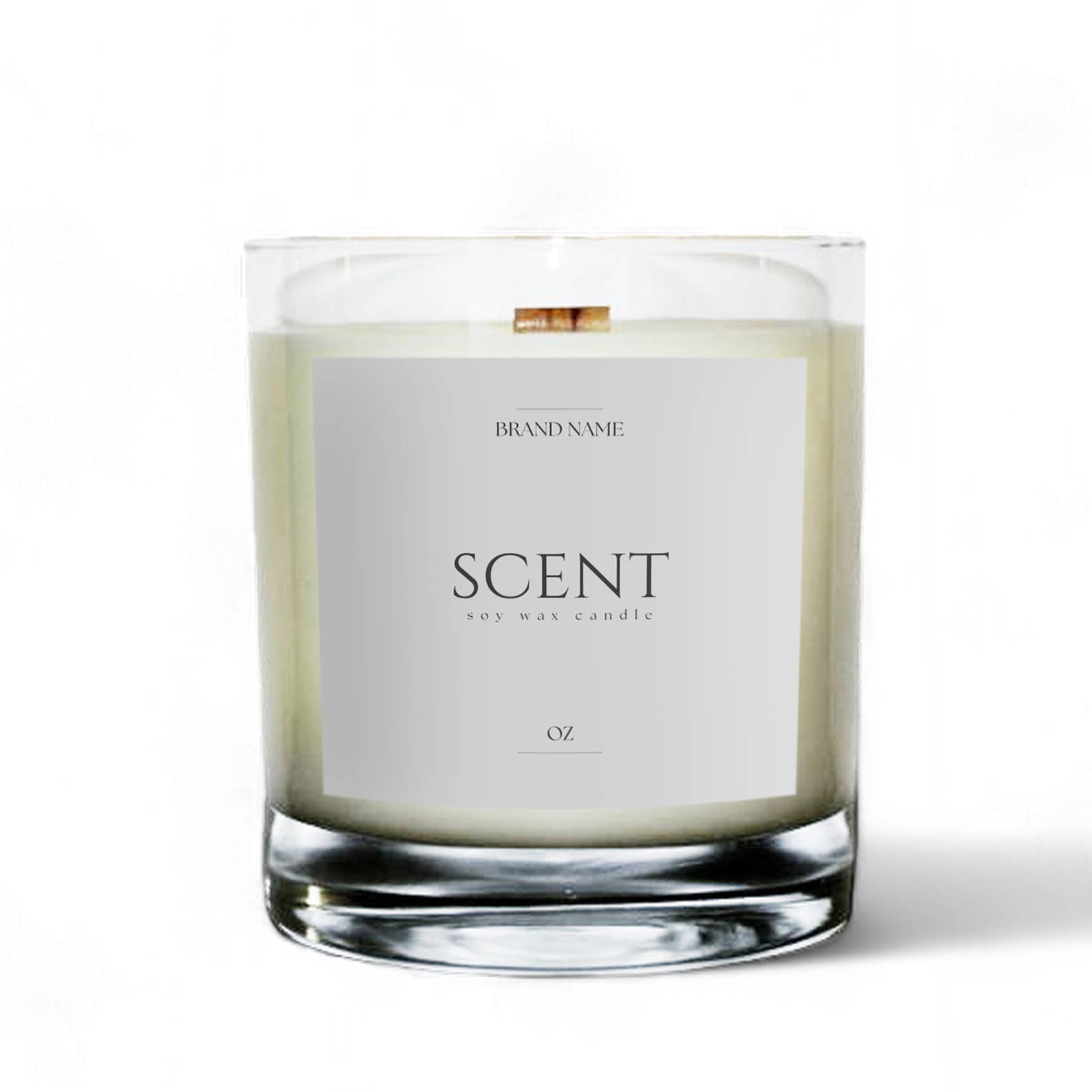 sable candle co. - Wholesale Jar/Filled Candle - Private Label 8oz Clear Tumbler Soy Wax Candle4