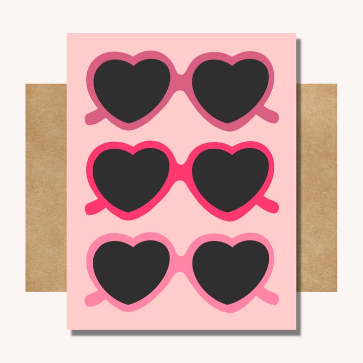 Kelly Scott Design Co - Wholesale Valentine's Day Card - Sunglasses Valentine's Day Card -- Galentine's Card