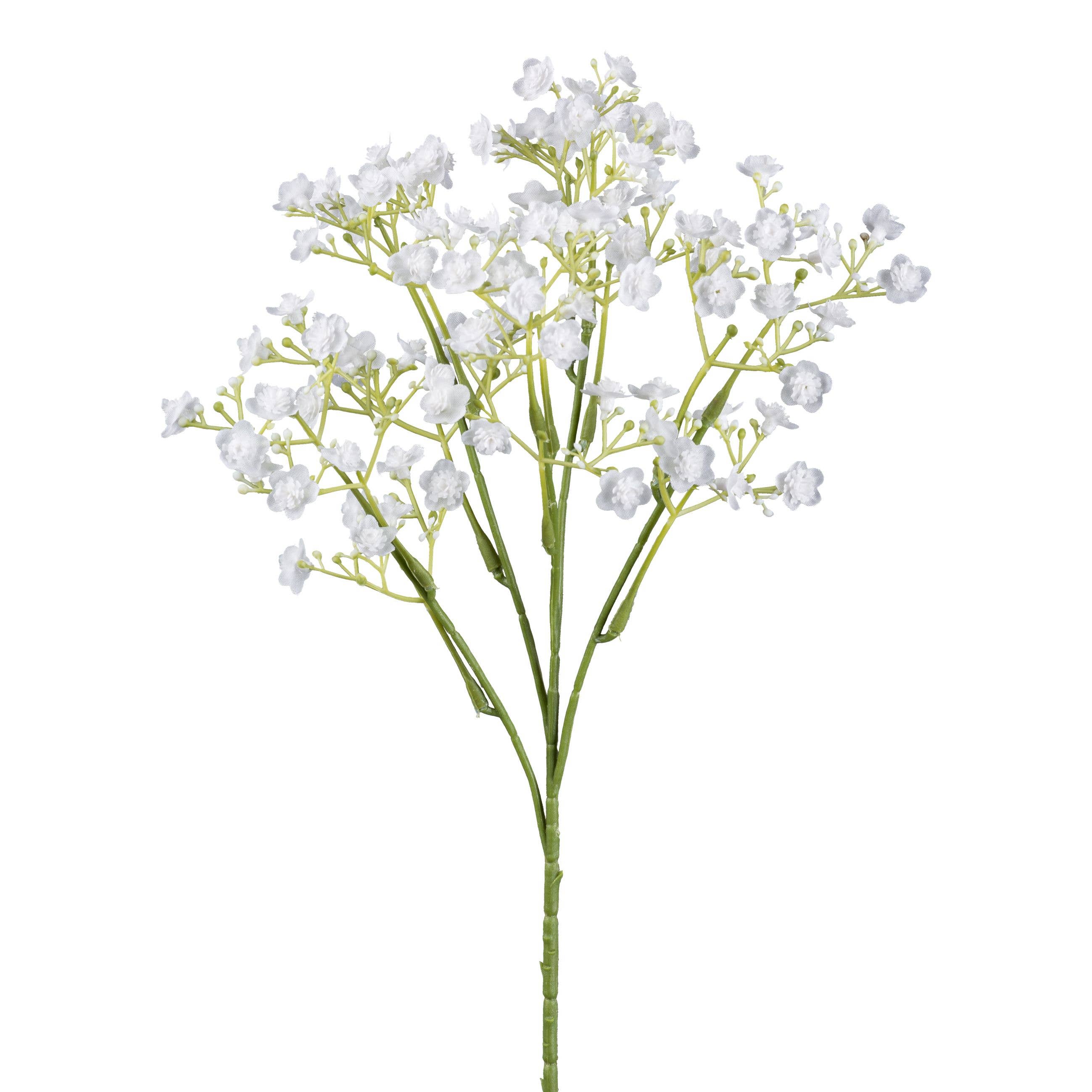 GASPER GmbH - Vente Fleurs artificielles - Branche de gypsophile blanche, 48 cm0