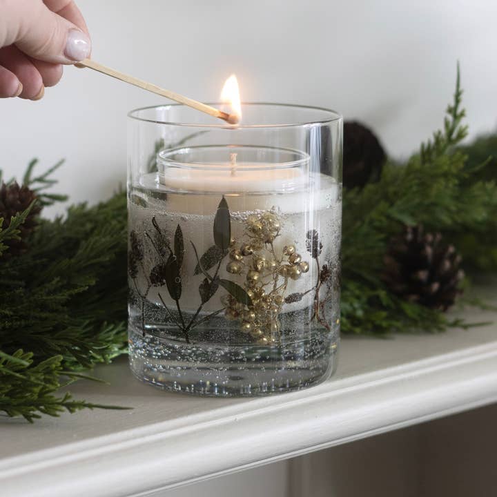 Samalanah Collection – wholesale Jar/filled candle – Frosted Pine Botanical Candle1