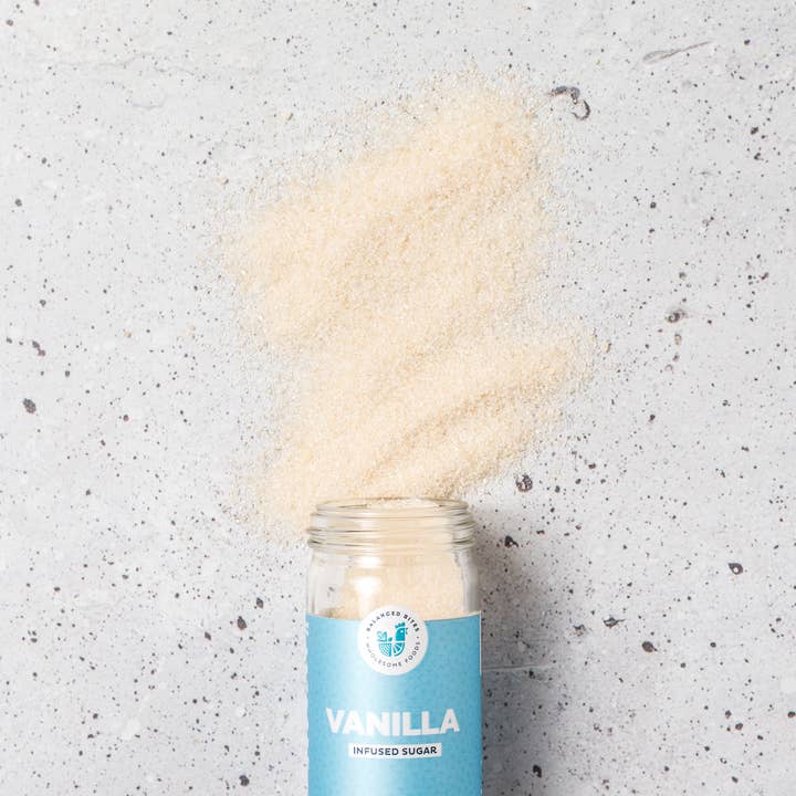 Sucre infusé biologique VANILLE pour la vente par Balanced Bites