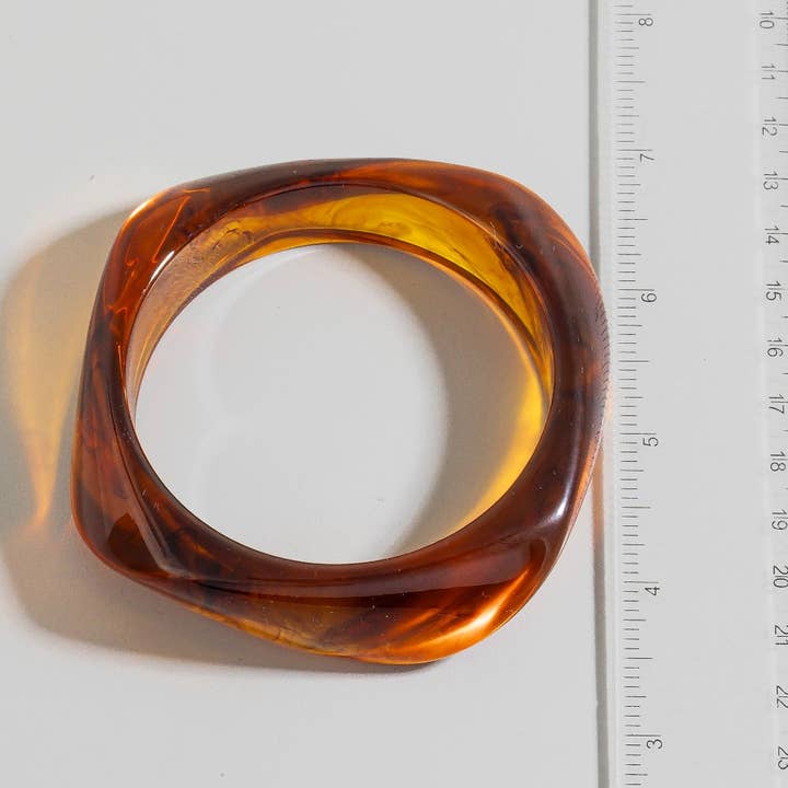 The Looks by Fame Accessories - Wholesale Bangle Bracelet - Large Marble Resin Bangle Bracelet1