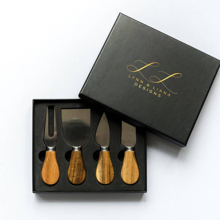 Lynn & Liana Designs - Wholesale Cheese Spreader - Cheese Knife and Spreader Set with Gift Box (set of 4)