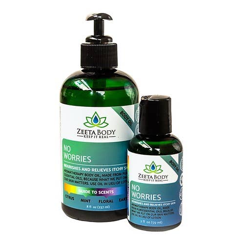 Herbal Body Oils-No Worries for wholesale by Zeeta Body