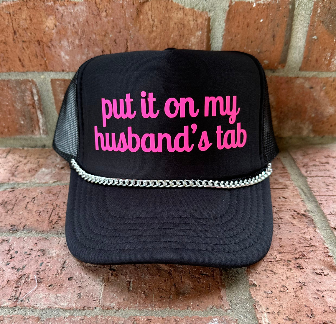 Very Cherry - Wholesale Trucker Hat - Women's - Put It On My Husband's Tab Trucker Hat1