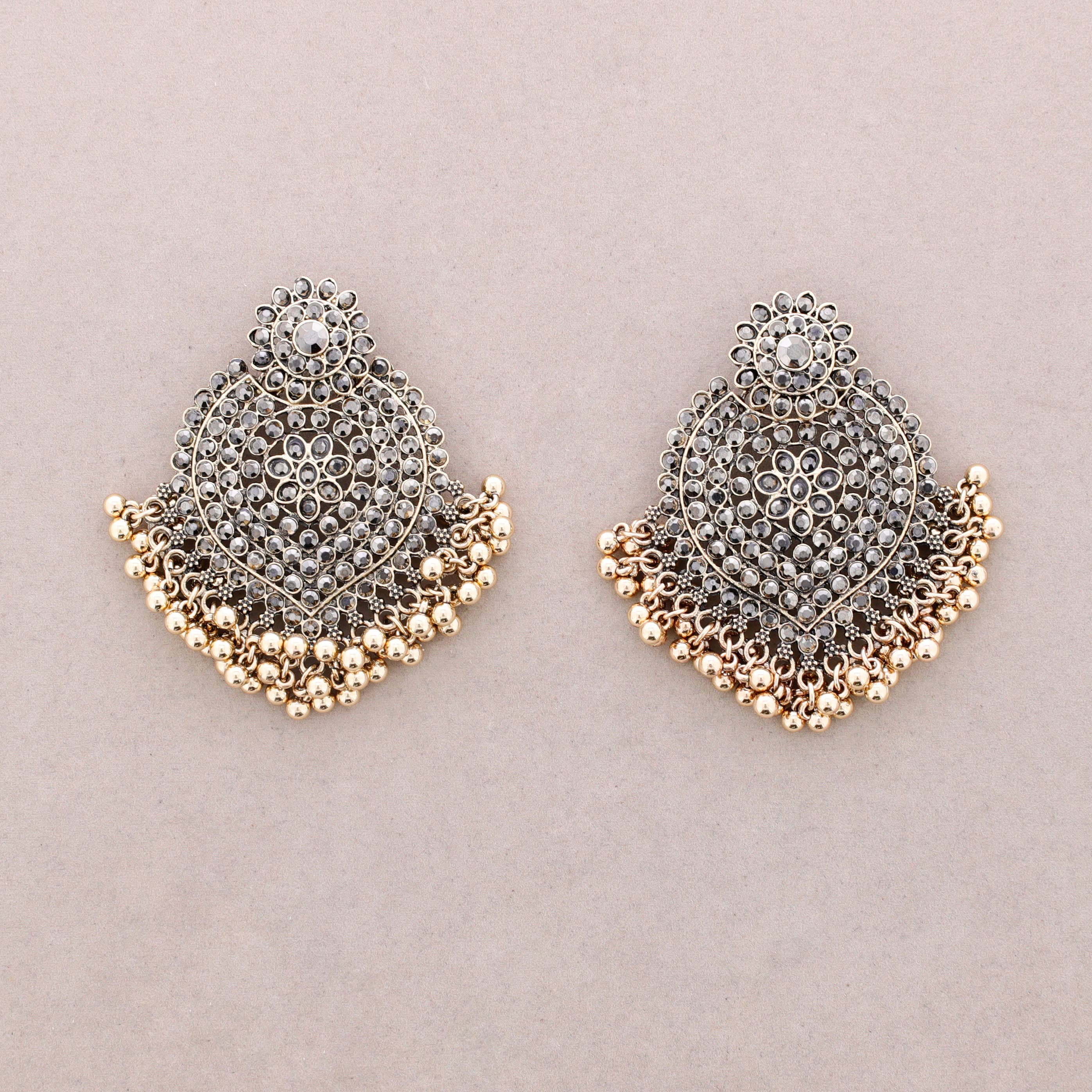 Sonata - Wholesale Dangle Earrings - Ethnic Metal Earrings with Ball Pendants3