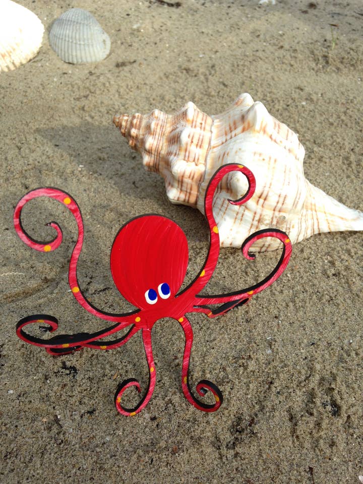 Octopus - Hand Painted Sculpture - 3 sizes, 9 colors for wholesale by Octopus Adventure by Rebecca Duffy Bush