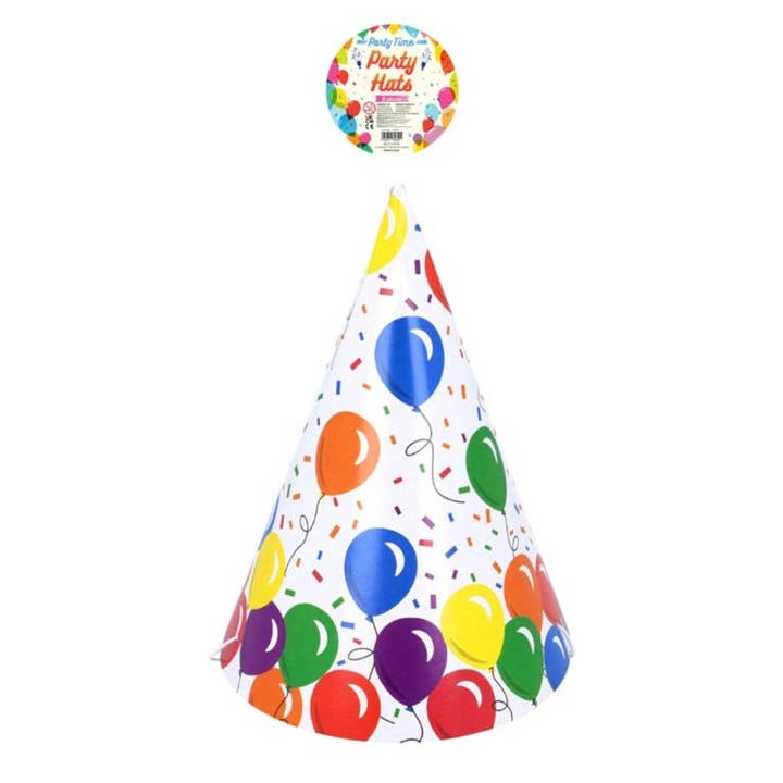 Kids Party Craft – wholesale Party hat/crown – Balloon Party Cone Hat 6pcs (16.5cm)