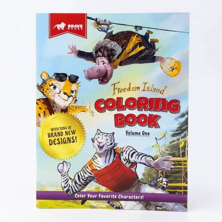 Freedom Island Coloring Book for wholesale by BRAVE Books