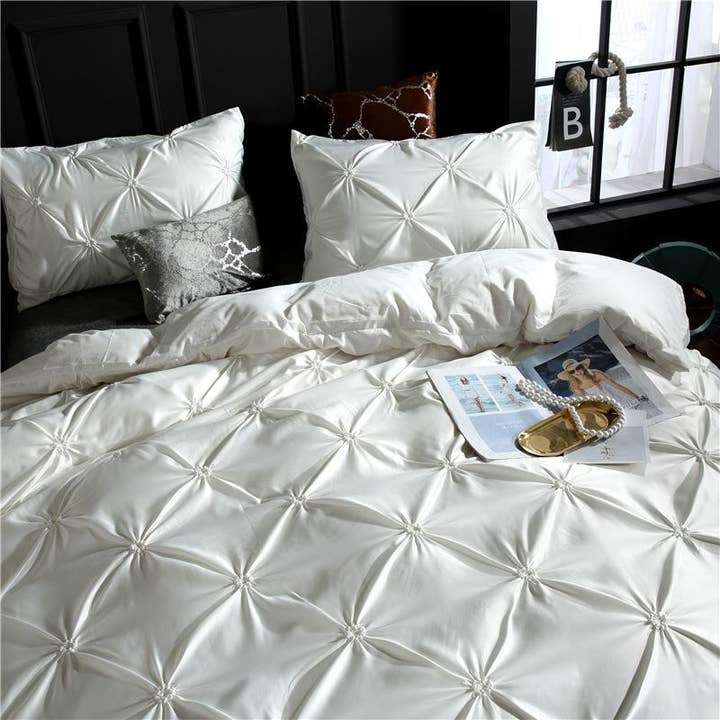White Luxury Bedding Set for wholesale on Faire