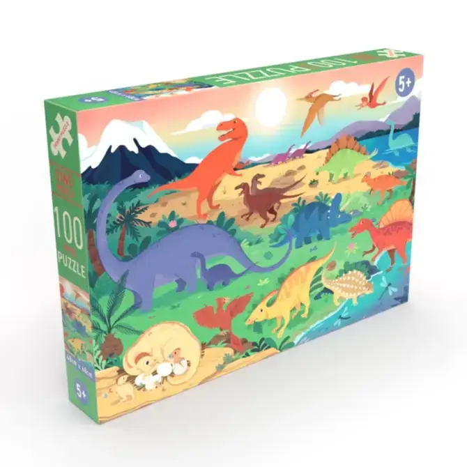 Penny Puzzle - Wholesale Puzzle - Kids - DINO WORLD 100 XL piece jigsaw puzzle for kids +5 years 0
