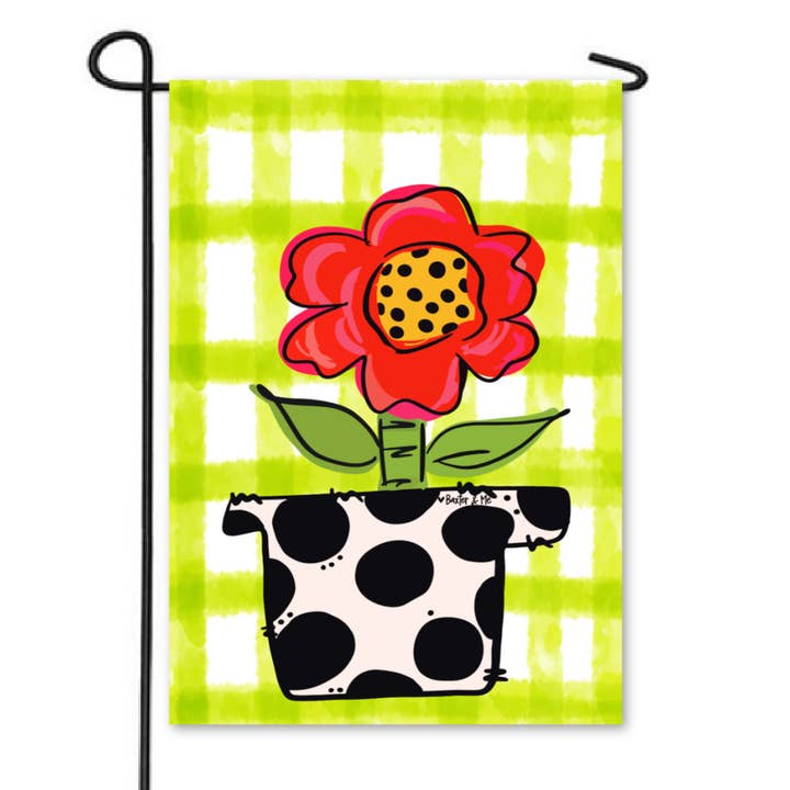 Red Flower Garden Flag for wholesale by Baxter & Me