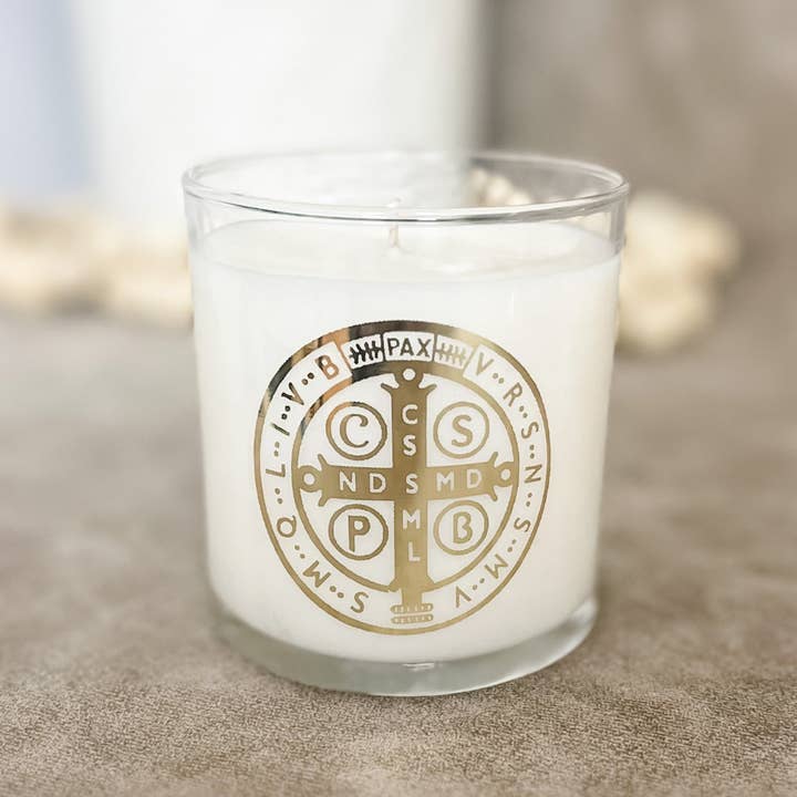 Pax Rosa - Wholesale Jar/Filled Candle - Saint Benedict Medal Candle3